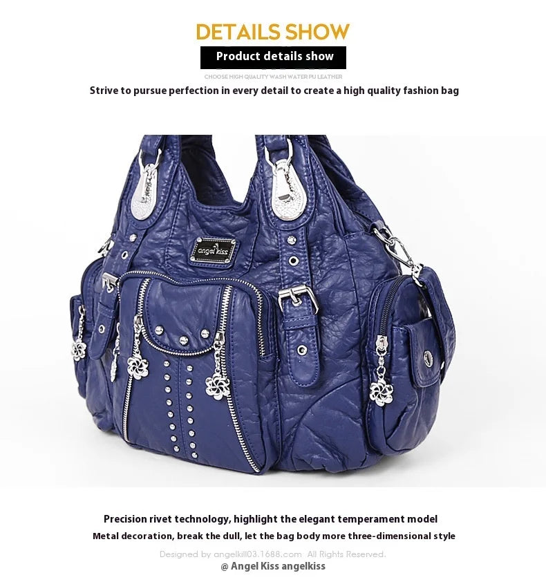 Women Fashion Handbags Women Shoulder Bags PU Leather Handbag Female Satchel Big-capacity Shoulder Purse Bag Bolsa Feminina