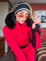 All-Weather Waterproof Hooded Ski Jumpsuit