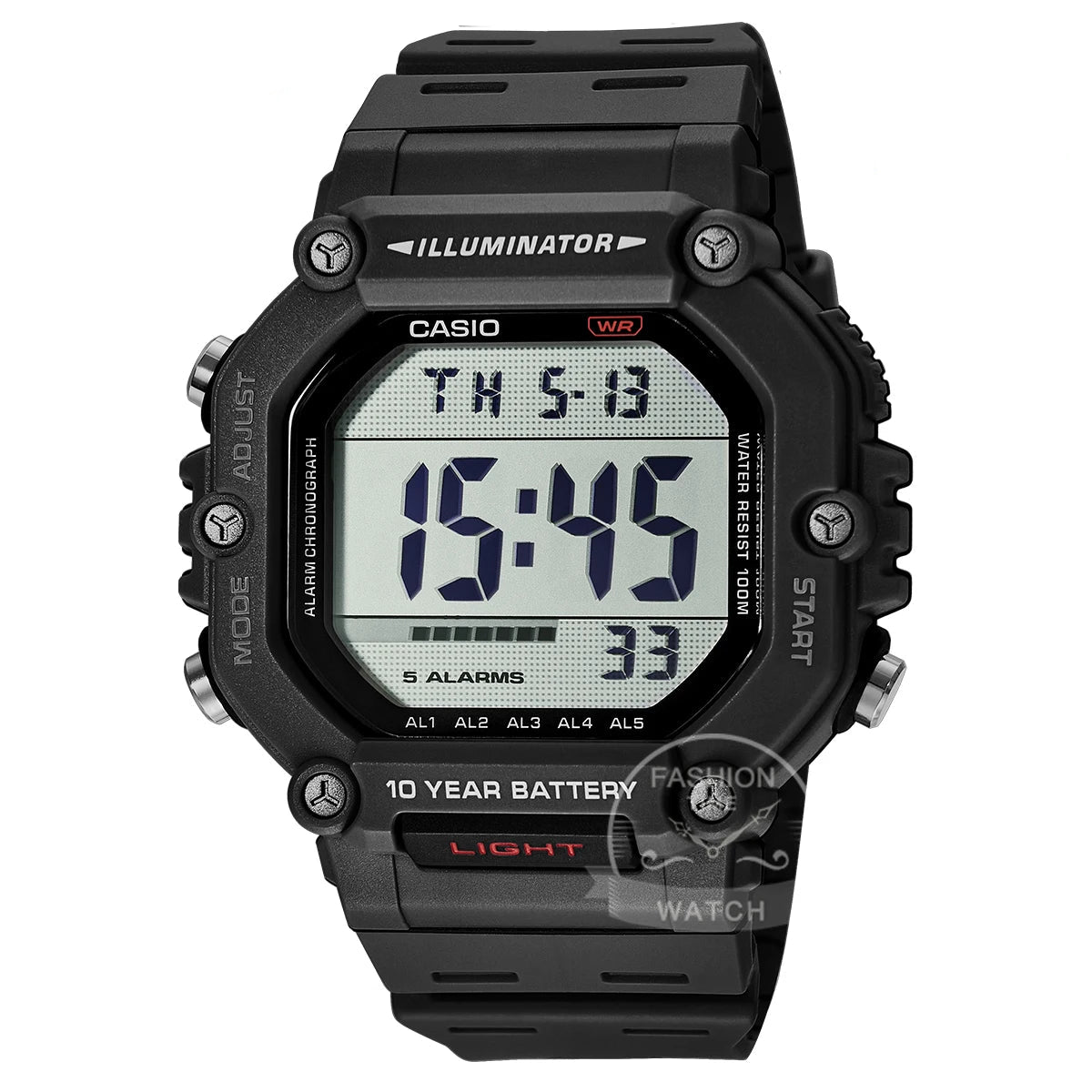 Casio Men’s Sport Digital Watch | 100M Water Resistant & Multi-Time Zone | AE-1600H-1A