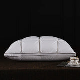 Luxury 3D Bread White Goose Down Feather Pillows for Sleeping Body Neck Protection Bed Pillows Soft Comfort 100% Cotton Cover