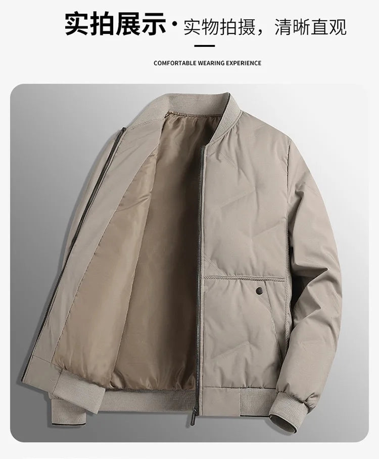 Men's Quilted Stand-Collar Zip Jacket | Warm & Relaxed Fit