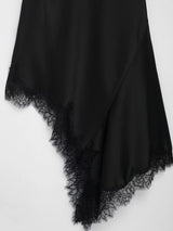Elegant Lace Spliced Sling Dress: Sleeveless Backless Chic