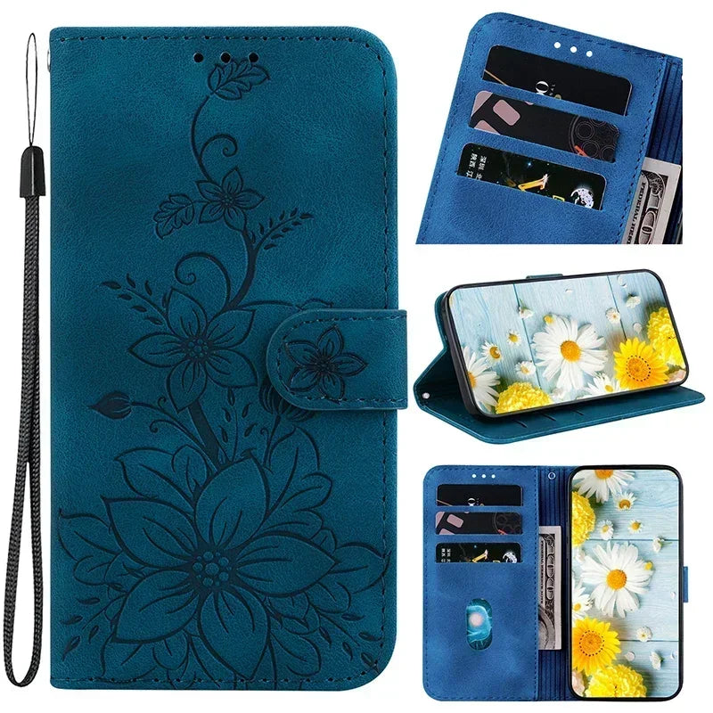 Motorola Moto Magnetic Faux Leather Wallet Phone Case