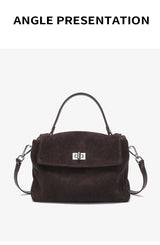 2026 NEW Autumn winter women's Natural Suede leather Crossbody Bag luxury designer Genuine Leather commuting messenger bag