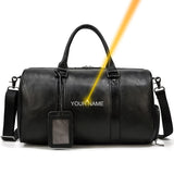 Natural Cowskin Travel Bags Waterproof Men's Leather Overnight Bag Handbag For Plane Luggage Men Male Weekend Bag Business 55cm