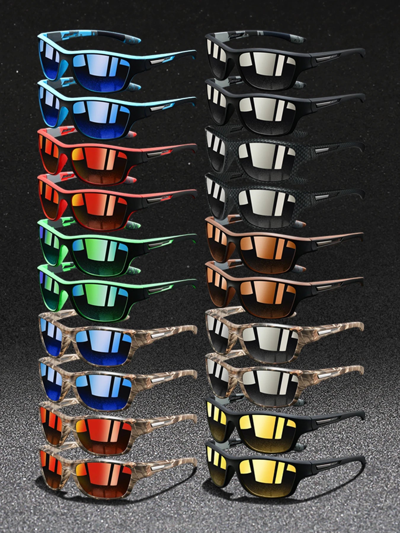 20PCS Multi-Color Sport & Fashion Sunglasses Set