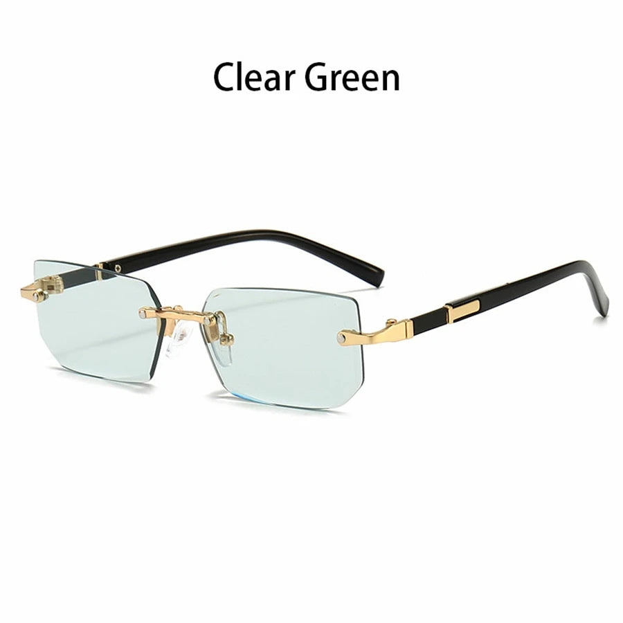 36PCS Rimless Sunglasses – Rectangle Gradient Lens