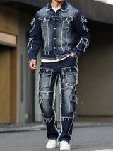 Men’s Classic Denim Utility Suit