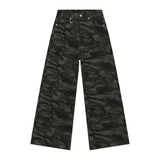 Vintage Camouflage Wide-Leg Men's Jeans