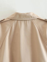 Belted Cropped Trench Jacket