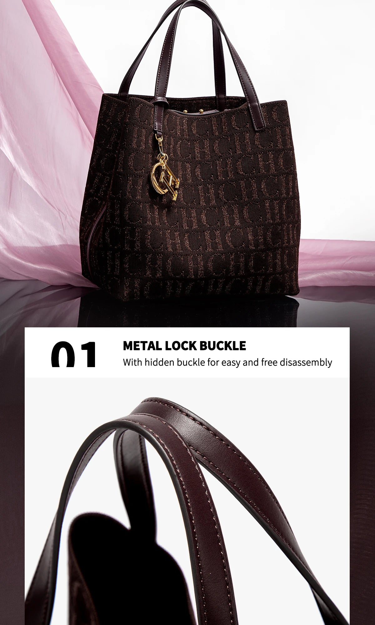 Trendy Solid-Color Women's Bucket Bag - Large Capacity Letter Print Design with Detachable Strap  Inner Card Pockets