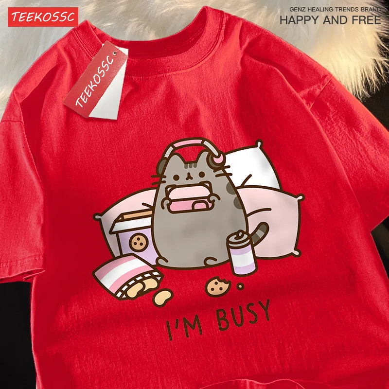 "Sorry I’M Busy" Gamer Cat T-Shirt