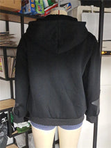 Women's Y2K Star Print Zip-Up Hoodie