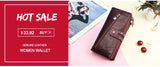 Contact'S Genuine Leather Wallets Women Men Wallet Short Small RFID Blocking Card Holder Wallets Ladies Red Coin Purse