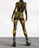 Women's 3D Print Goddess Jumpsuit Catsuit Costume