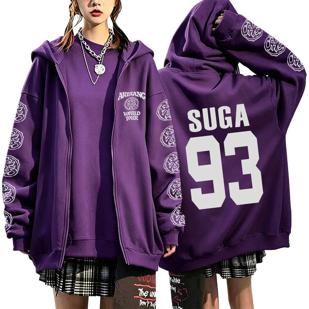Y2K Graphic Zip-Up Hoodie
