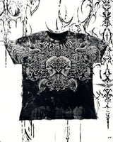Men's Gothic Skull Print Breathable Street T-Shirt