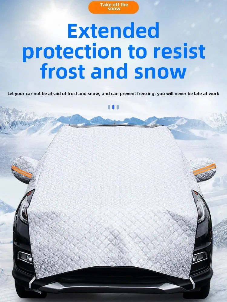 All-Weather Half Car Cover – Windshield & Roof Protection
