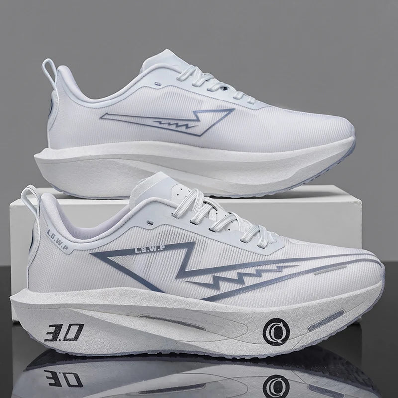 Men Marathon Running Shoes Carbon Plate Training Race Sports Outdoor Breathable Lightweight Women Comfortable Athletic Sneakers