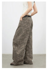CHIC VEN New Women Jeans Loose Casual High Waist Wide Leg Denim Pants Paisley Female Trousers Spring Autumn 2026