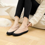 AIYUQI Women's Fur-Lined Leather Ballet Flats – Winter Comfort