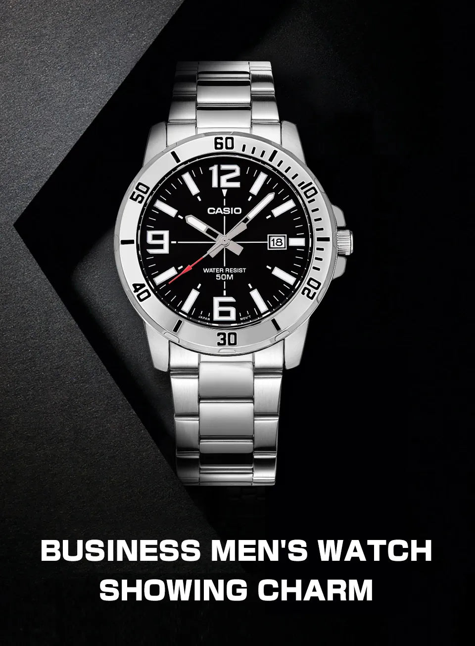 Casio MTP-VD01D Men's Stainless Steel Business Watch