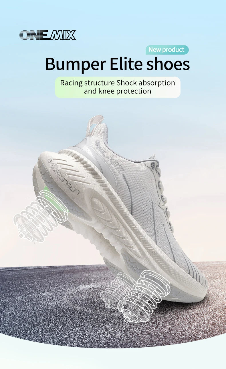 ONEMIX Road Running Shoes for Men Summer Breathable Mesh Men's Sneakers Outdoor Training Sport Jogging Shoes Plus Size 47