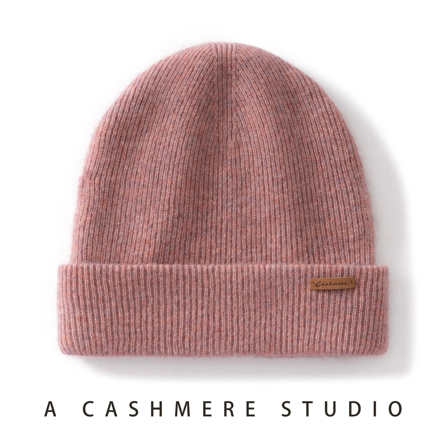 100% Cashmere Beanie Hat – Unisex Knit Winter Cap