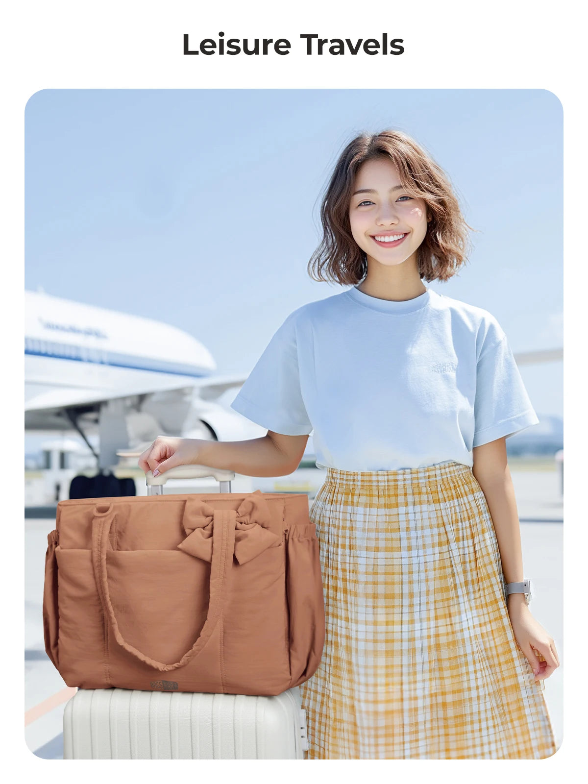 Women's Large Capacity Multi-Pocket Tote Shoulder Bag