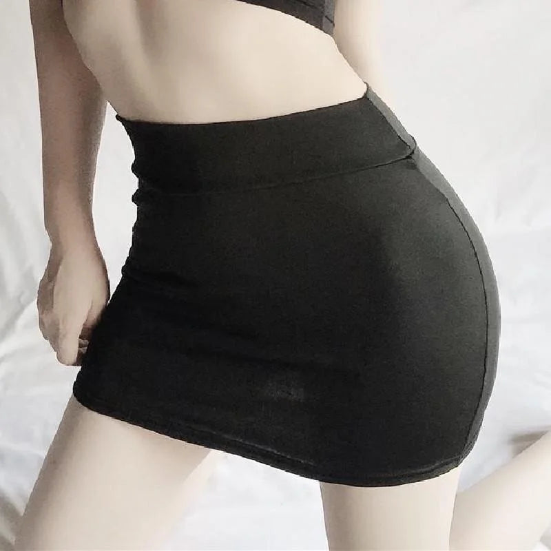 Women's Stretch Knit Pencil Mini Skirt