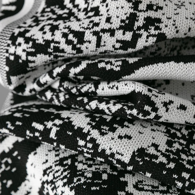 Women’s Knit Animal Print 2-Piece Set - Wide Leg Pants & Sweater
