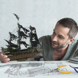 Piececool 3D Metal Puzzle The Flying Dutchman Model Building Blocks Pirate Ship Jigsaw for Teens Brain Teaser DIY Toys