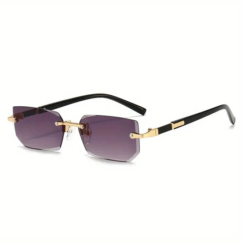 Rimless Rectangle Sunglasses for Women & Men