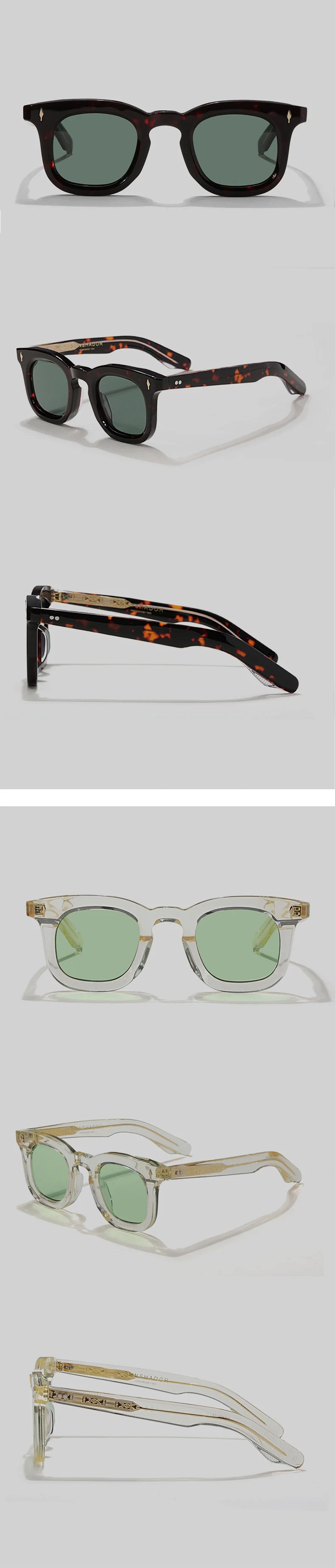 Handcrafted Acetate Round Sunglasses – UV400 Protection