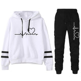 Womens Tracksuit Casual Stripe Versatile Sweatshirt Black Sweatpants Loose Print High Quality Outfits Single Piece Hoodies Pants