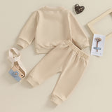 Baby Boy 2-Piece Fall/Winter Outfit | Letter Print Crewneck Sweatshirt & Joggers (0-3Y)