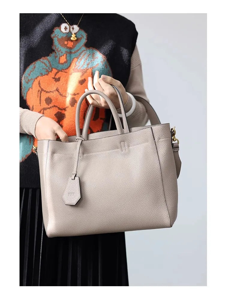 Luxury Women Handbag 100% Real Cow Leather Temperament Single Shoulder Messenger Bag Stuitable For Commuting