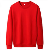 Men's Solid Crew Neck Pullover Sweatshirt