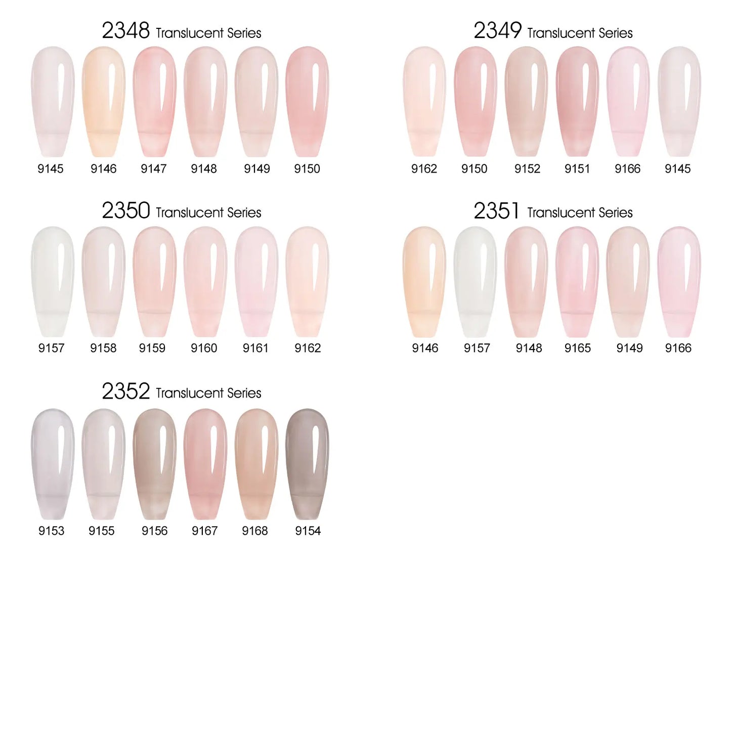 CANNI HEMA-Free Gel Polish Kit | Jelly, Nude & Rubber Base