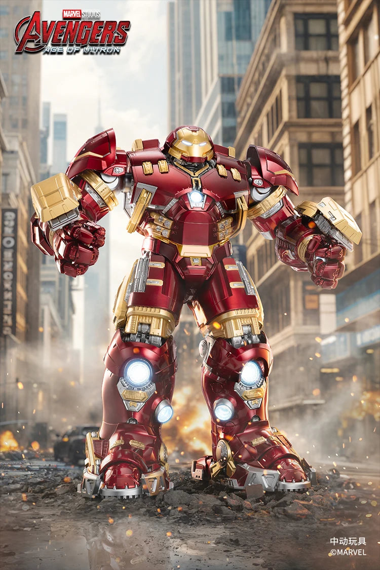 ZD Toys  Avengers Iron Man MK44 Hulkbuster Action Figure LED 1/10 36cm Tony Stark  Anniversary Memorial Model Collections Gift