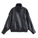 Women’s Black Moto Faux Leather Jacket