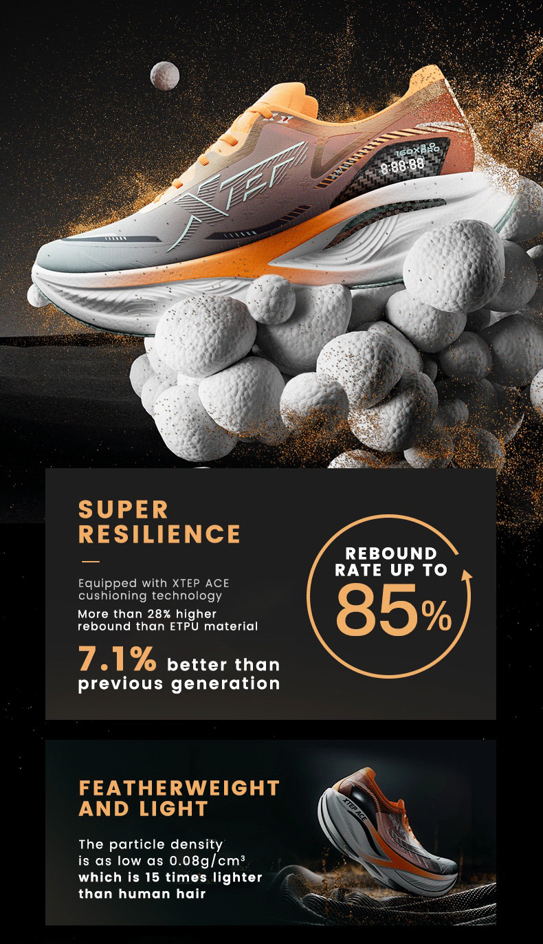 Xtep 160X 3.0 Pro Men Running Shoes Carbon Plate Professional Marathon PB Rebound Cushioning Sports Sneakers Male 978119110115