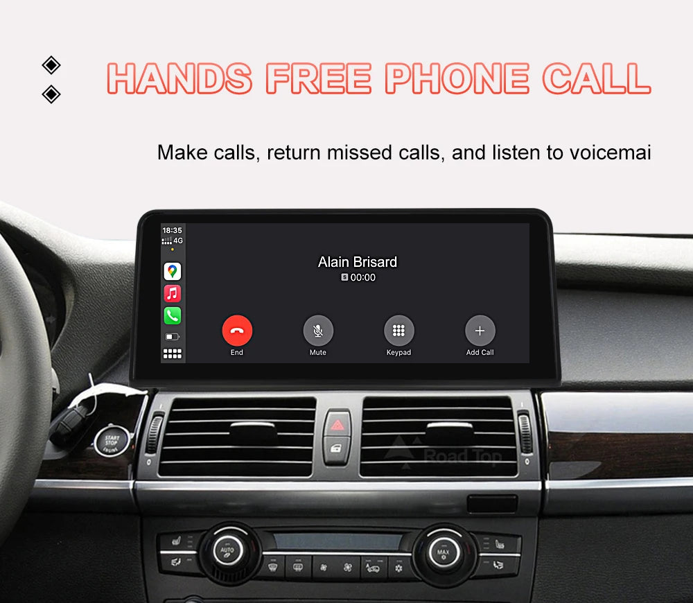 RoadTop 10.25"/12.3" Wireless CarPlay & Android Auto Screen for BMW X5 X6