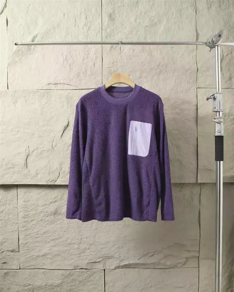 Outdoor Hiking and Cycling Casual Trend Loose and Smooth Fine Wool Soft and Comfortable Warm Base Layer T-shirt for Sports
