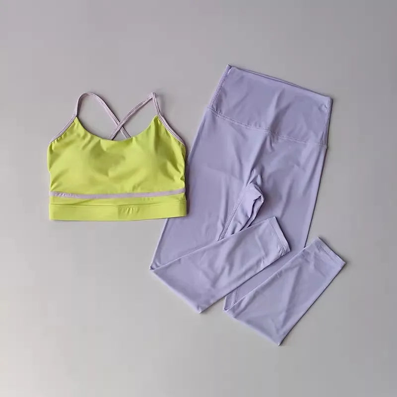 Premium 2-Piece Women’s Yoga Workout Set - High-Waisted Leggings & Sports Bra