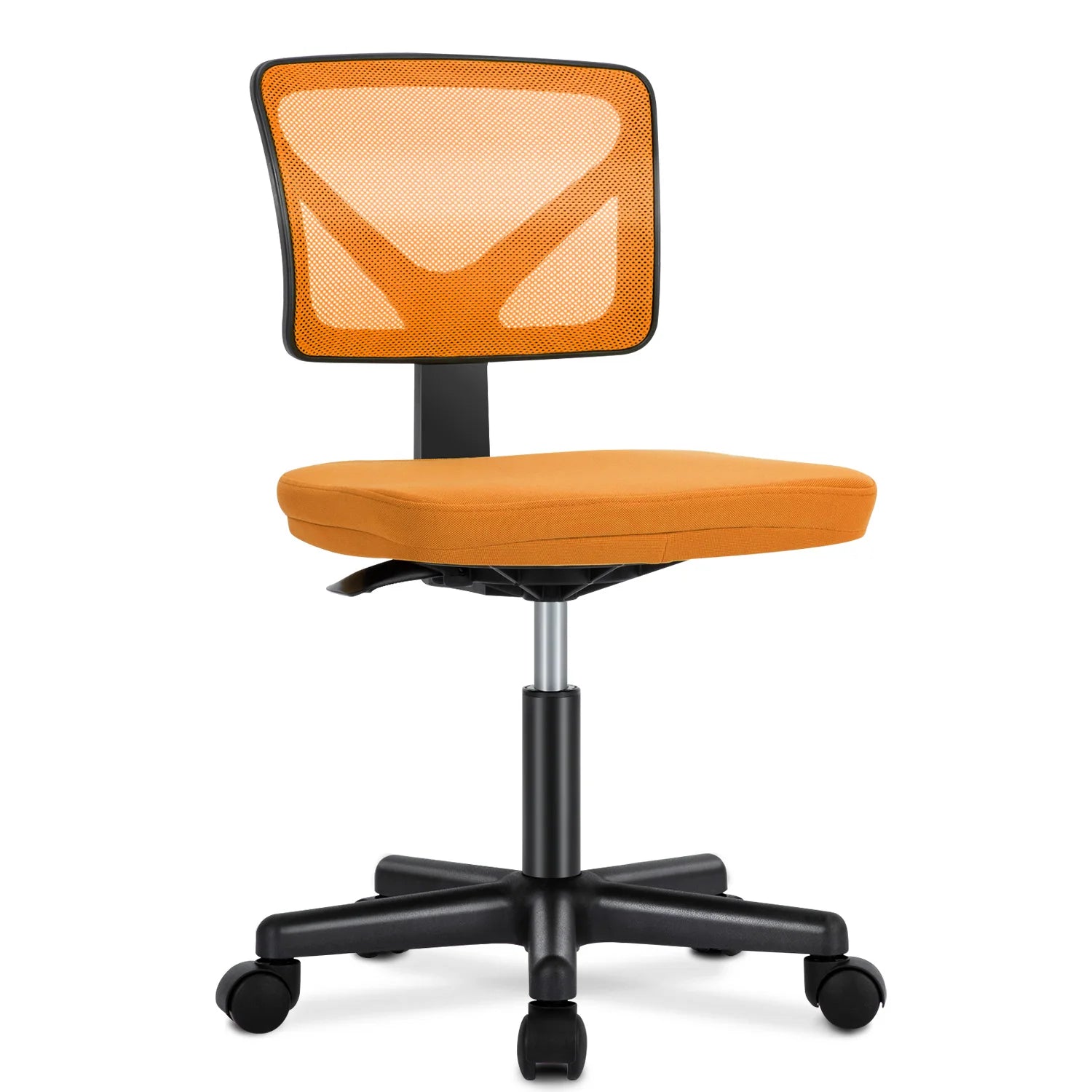 JHK Armless Mesh Office Chair | Lumbar Support & 360° Swivel