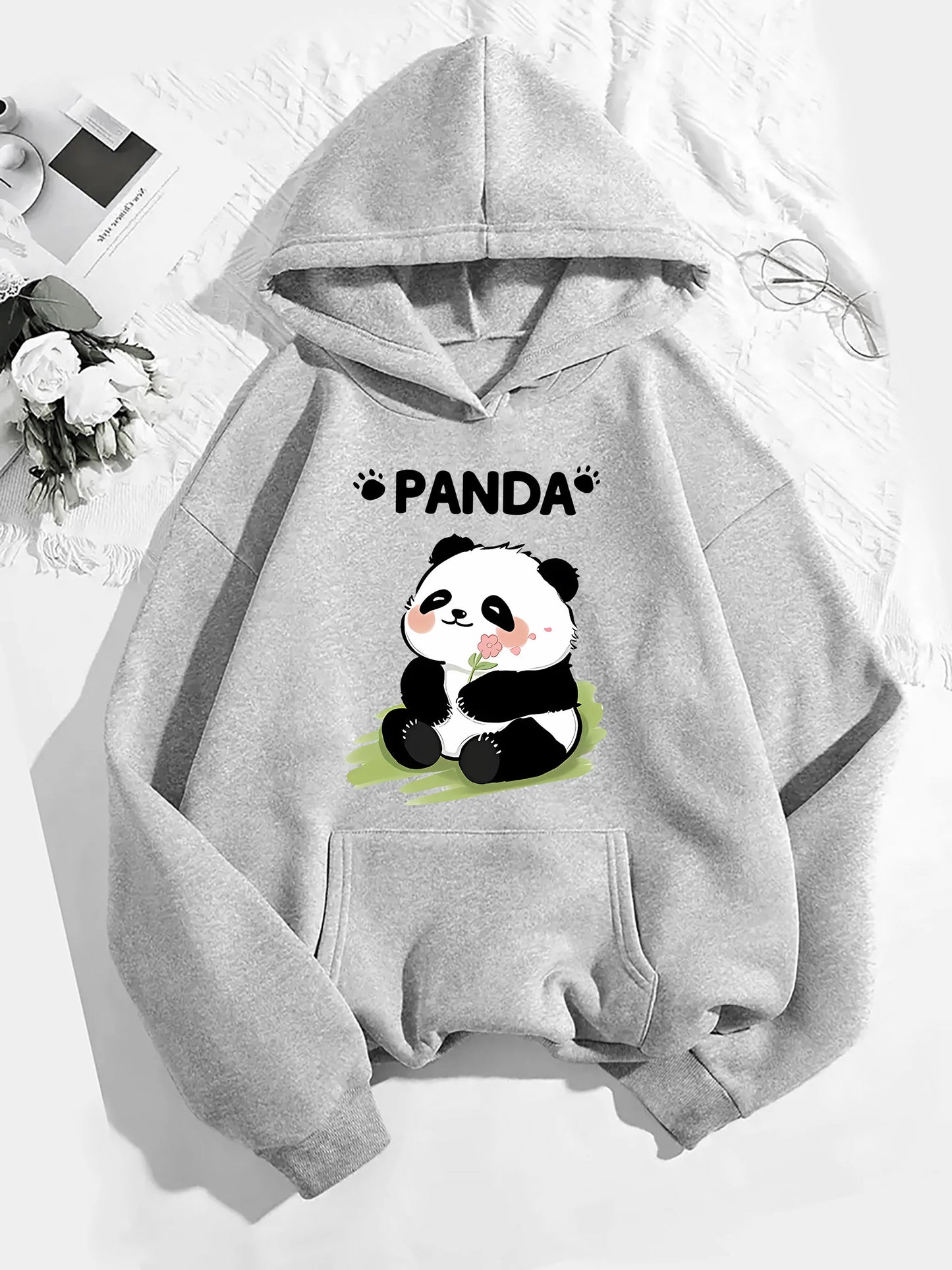 Cute Cartoon Panda Hoodie – Cozy Autumn/Winter Casual Sweatshirt