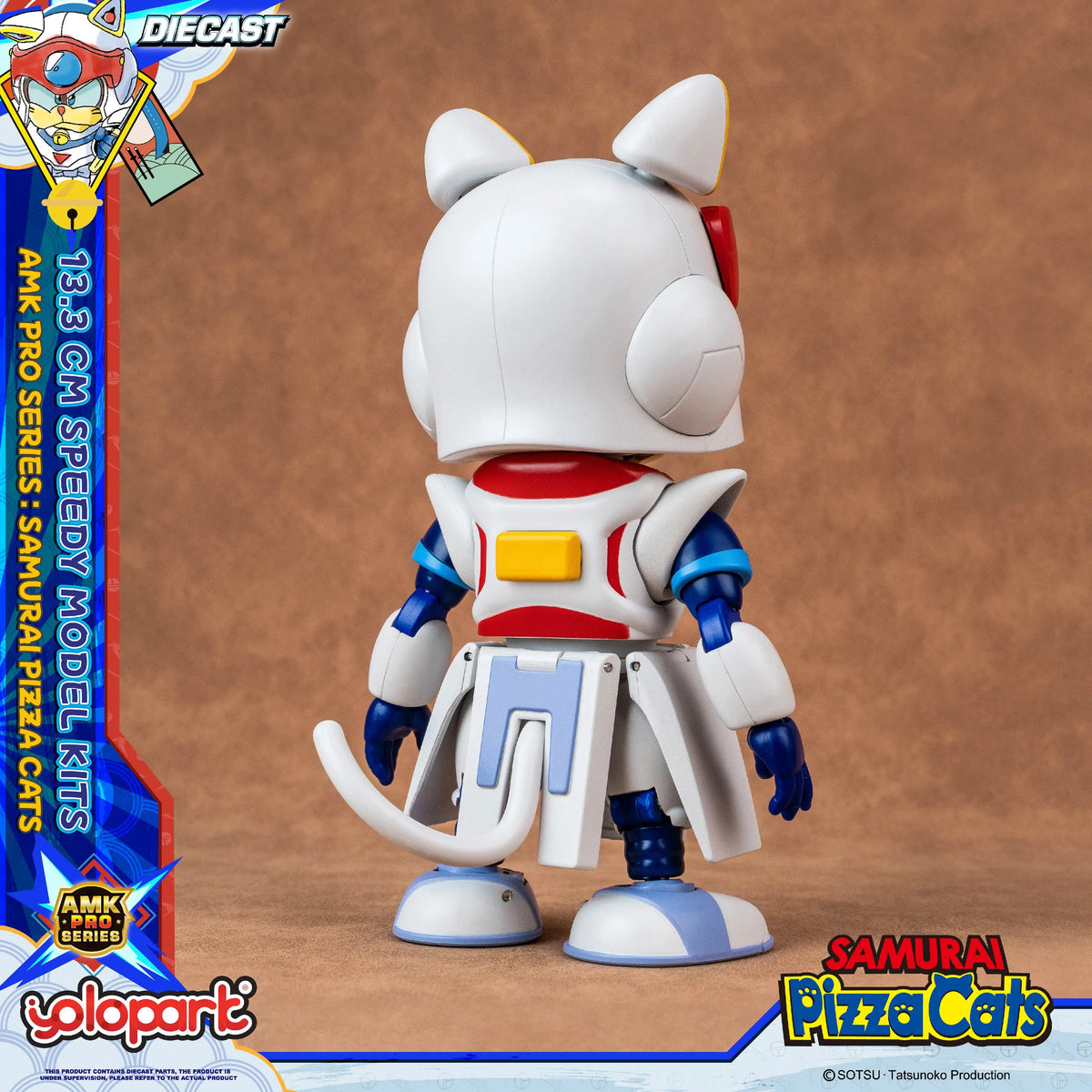 YOLOPARK 13.3cm Samurai Pizza Cats AMK PRO Series Speedy Model Kit TOY Gift For girl boy