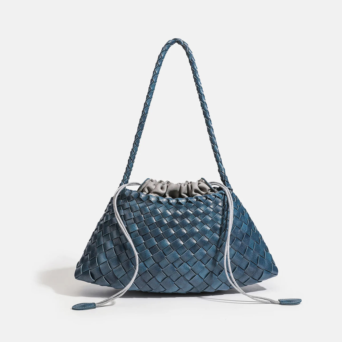High End Fashion Handbag Messenger Bag with Large Inner Pocket, Popular Pure Hand Woven Bag for Women Tote Shoulder Underarm Bag
