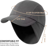 Women's Fleece Ponytail Hat with Ear Warmers & Reflective Cap